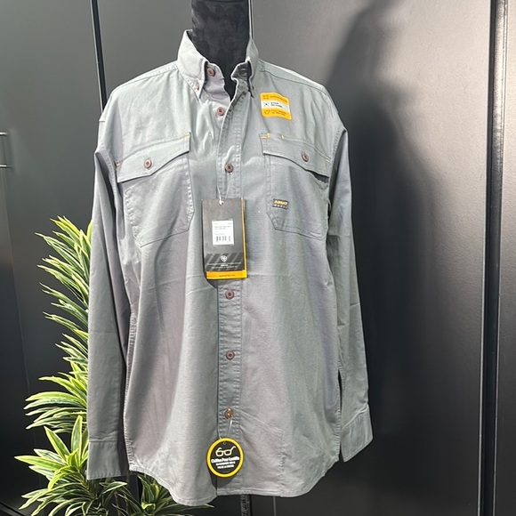 Ariat Rebar Durastretch,stain release,abrasion tough,pocket,work shirt,stretch - Picture 1 of 13